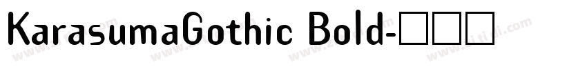 KarasumaGothic Bold字体转换
